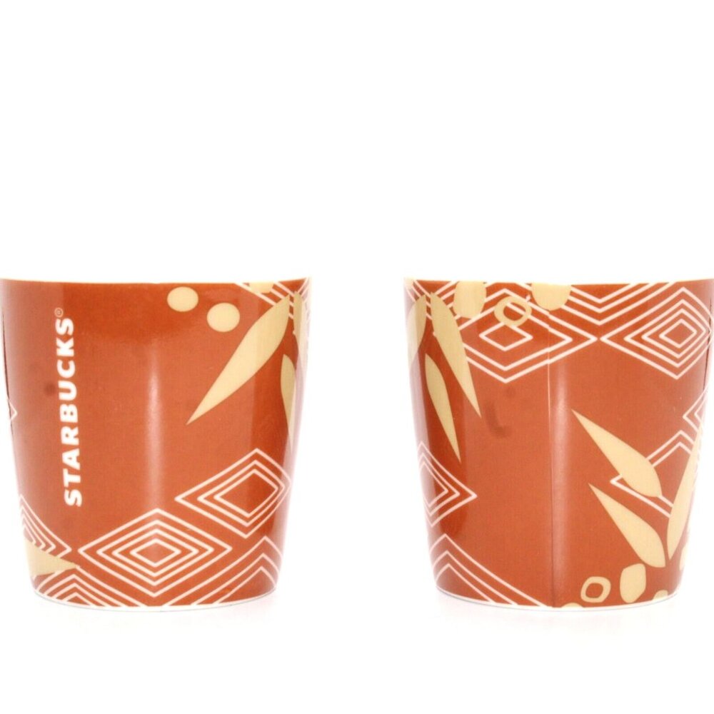 Starbucks Coffee 2013 Ethiopia Espresso Tasting Cup Mini Mug 3oz Pair Set Lot - Picture 2 of 3
